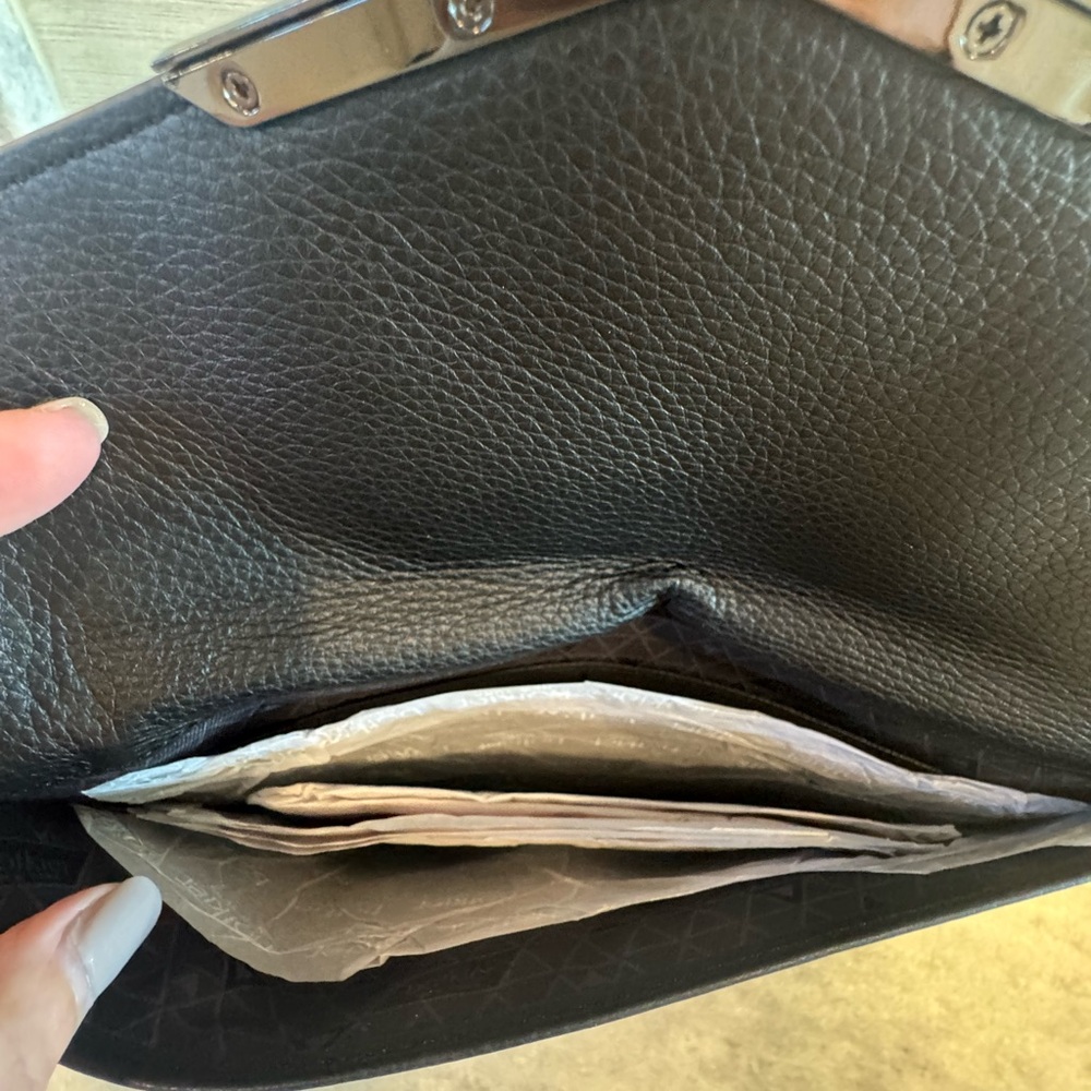 Botkier Black Leather Flap Clutch - Picture 6 of 7